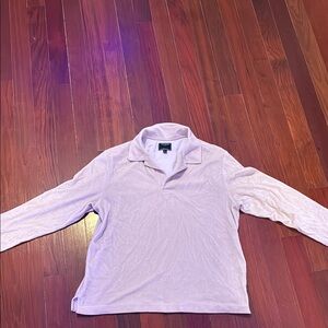 Todd Snyder Velour Polo in Pumice Large